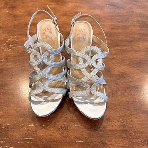 Silver sparkly Evening Shoes